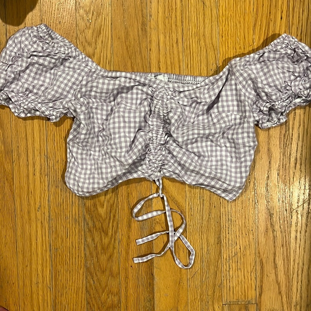 Hollister checkered crop top size small